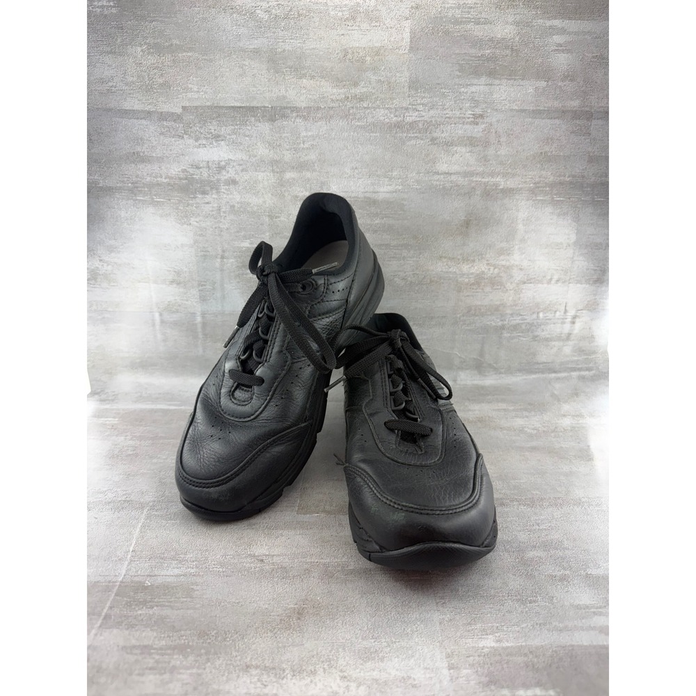 SAS Journey Men Walking Shoes Black Leather Lace Up Tripad Comfort Size 8M